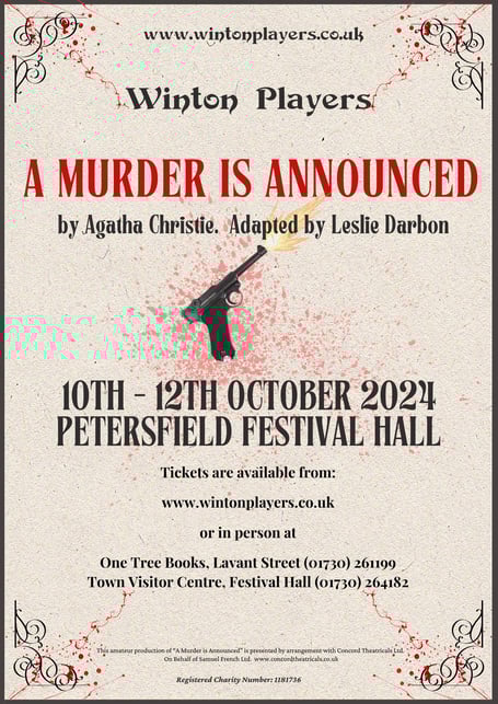 Winton Players A Murder Is Announced poster.