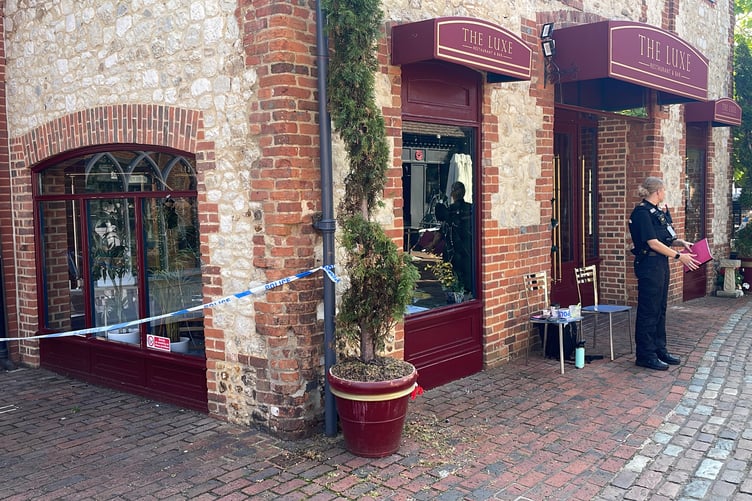 Police cordon off the Luxe at Lion and Lamb yard