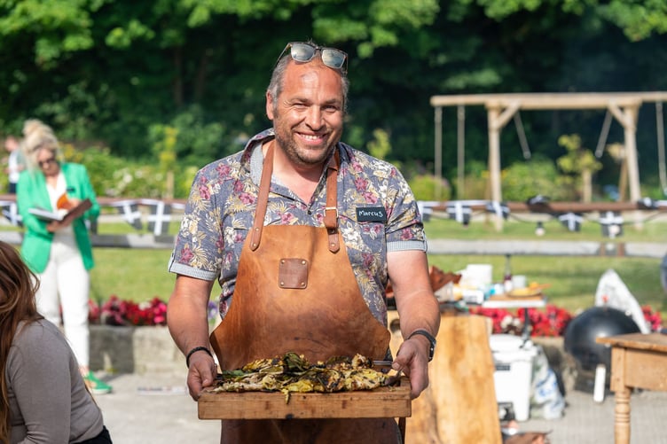 Chef Marcus Bawdon of Country Wood Smoke cooks with Cornish New potatoes