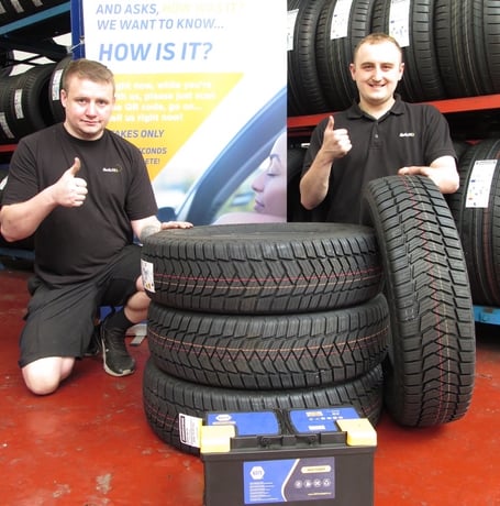 Kwik Fit Alton Tyre donation PIC