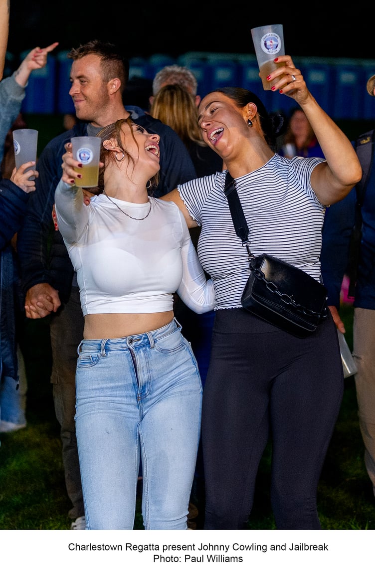Happy Jailbreak concertgoers at Charlestown Regatta