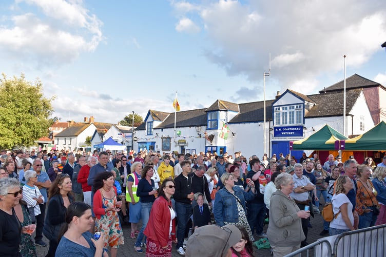 Crowds packed The Esplanade for the annual Watchet Carnival Weekender fiesta. PHOTO: Peter Mather.