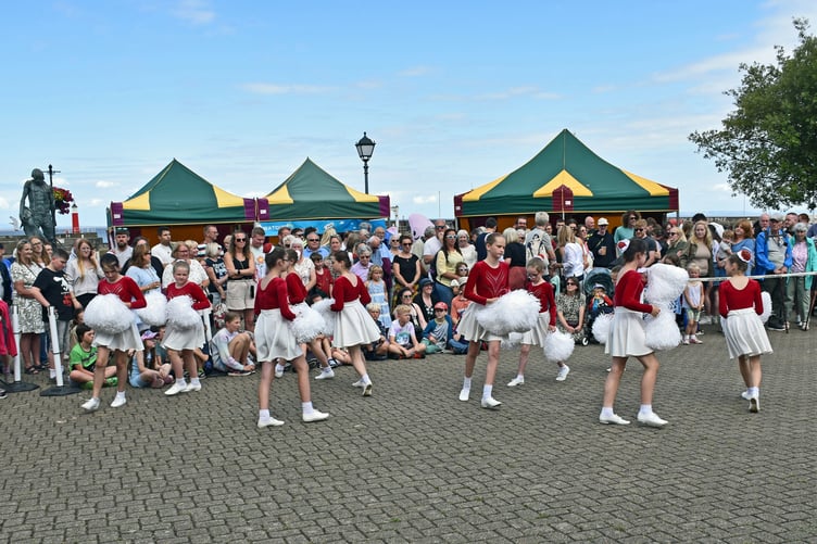Somerset Red Arrows Majorettes were among the performers for Watchet Carnival Weekender. PHOTO: Peter Mather.