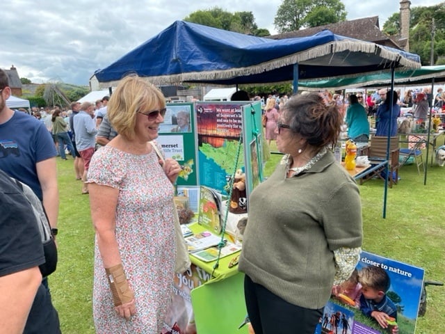 Learning about nature from the Somerset Wildlife Trust at Roadwater Fete.