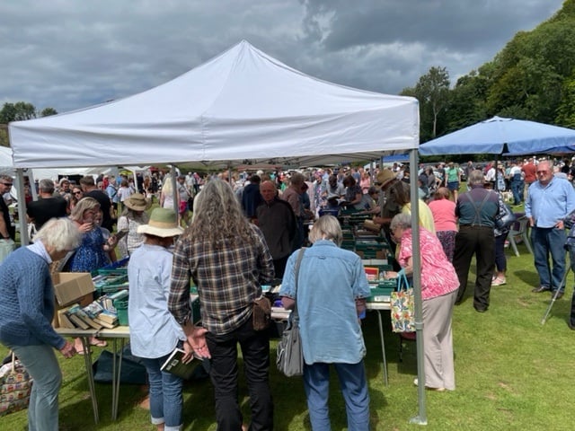 Second hand books always prove popular as shown at Roadwater Fete.