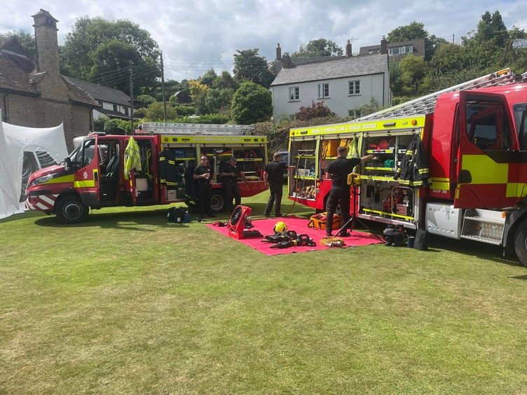 Fire crews from Williton were on call at Roadwater Fete.