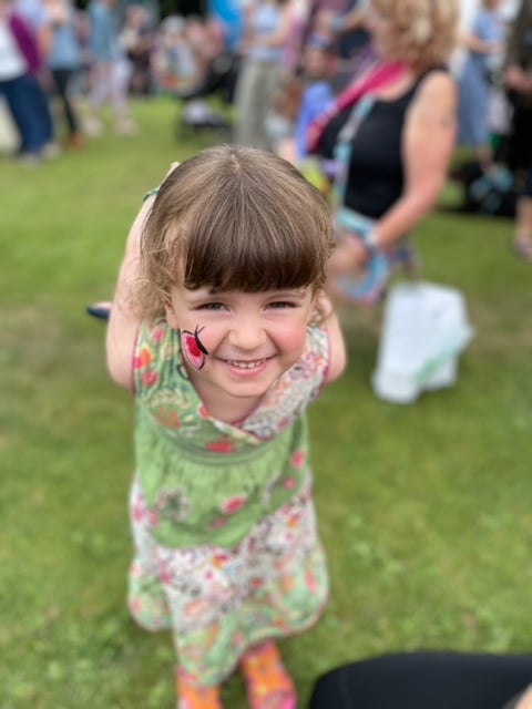 More face painting fun at Roadwater Fete.