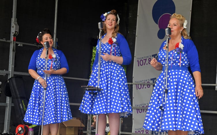 The Liberty Sisters were among a line-up providing live music for Taunton Flower Show. PHOTO: Alain Lockyer.