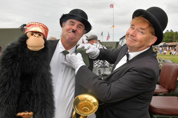 That's another fine mess they've gotten themselves into, Laurel and Hardy impersonators at the WSRA steam and vintage rally. PHOTO: Alain Lockyer.