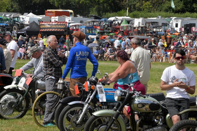 A bygone era of biking on display at the WSRA steam and vintage rally. PHOTO: Alain Lockyer.