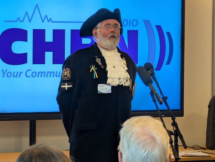 Town crier Lionel Knight at the special event