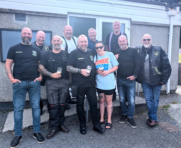 The Black Mafia Motorcycle Club Royal Green Jacket Veterans travelled from London.