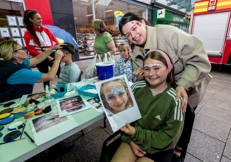 Face painting was all part of the fun at the community day. Picture: Paul Williams