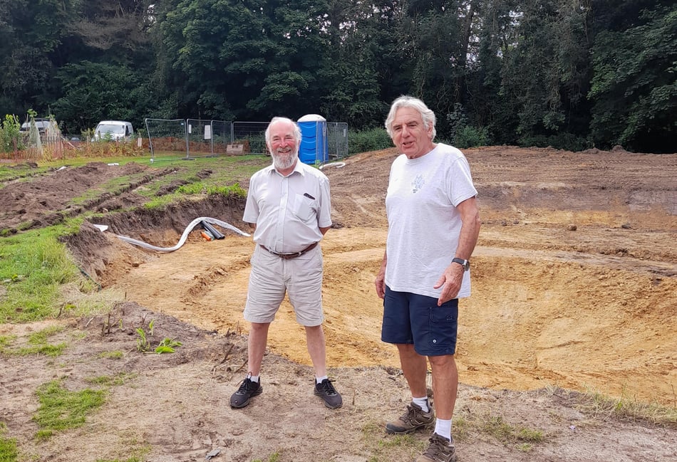<p>There’s been an exciting plot development in Headley as work has begun to create a balancing pond and French drain system at the Liphook Road site.</p>