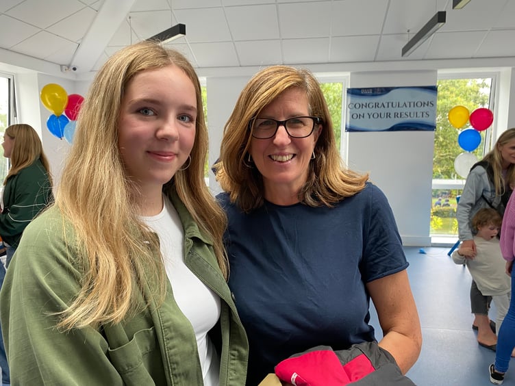 Penair School GCSEs: Pippa Francis with proud mum Pennie