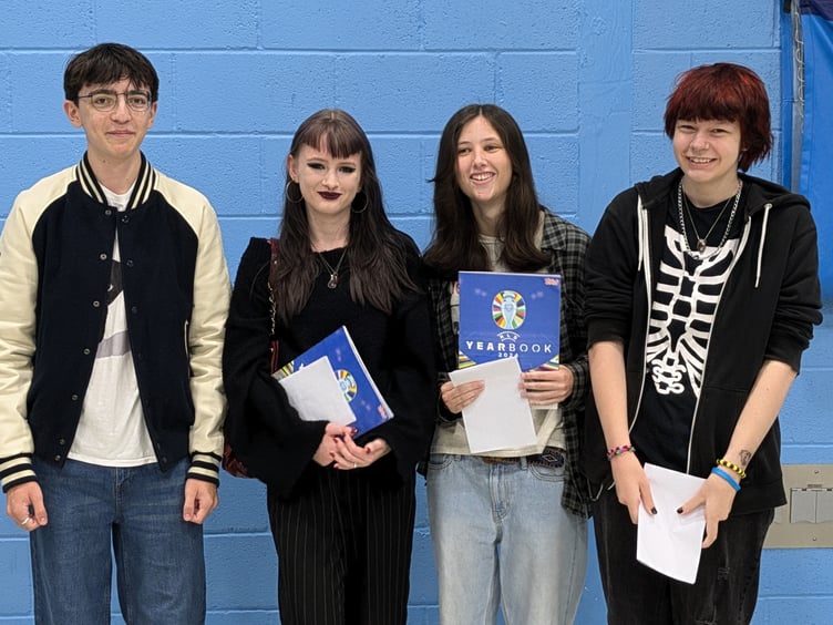 Over 150 students attended Richard Lander School in Truro to collect GCSE results and yearbooks