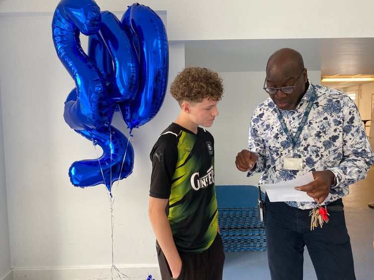 Penair School GCSEs: Tyler Best and deputy head Rob Sharpe.jpg