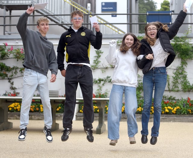 Truro School fifth-formers celebrate excellent GCSE results