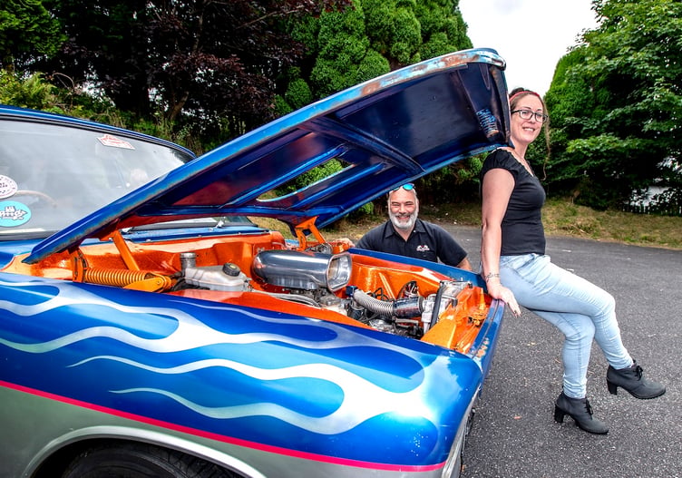 A hot rod-style car at the show. Picture: Paul Williams