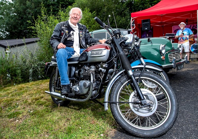 This Triumph motorcycle looked the part at the show. Picture: Paul Williams
