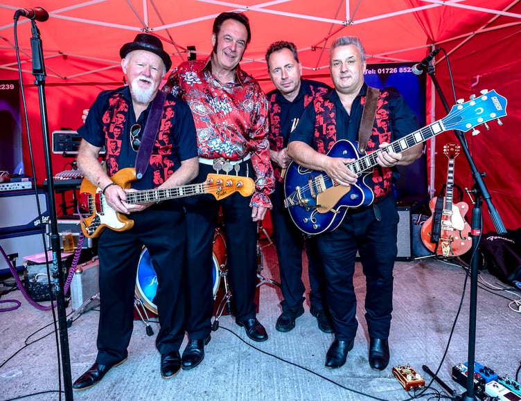 Rock and roll band Play It Cool performed at the show. Picture: Paul Williams