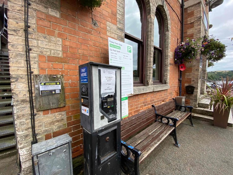 The Town Quay car park in Fowey does not operate in the summer. Picture: Andrew Townsend