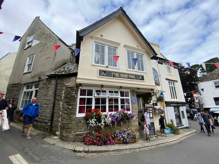 The Ship Inn in the centre of Fowey. Picture: Andrew Townsend