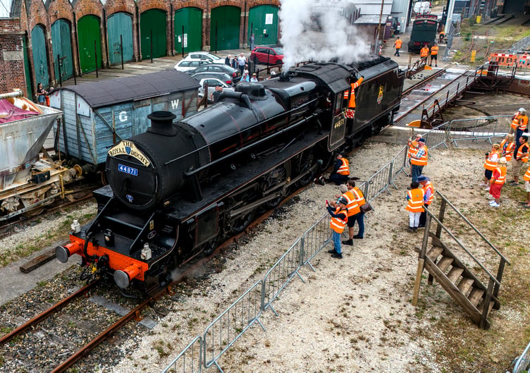 The splendid steam locomotive had travelled from Bristol Temple Meads. Picture: Paul Williams