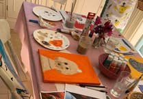 Learn how to paint an artwork of your canine companion with Pup Goes The Easel