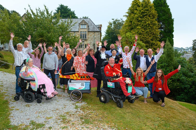Steven Webb and supporters at The Alverton on The Cornwall 500 start day