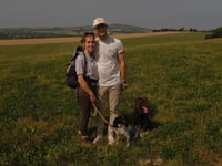 Couple and dogs take on 100-mile hike for cancer charity