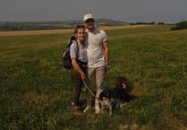 Couple and dogs take on 100-mile hike for cancer charity