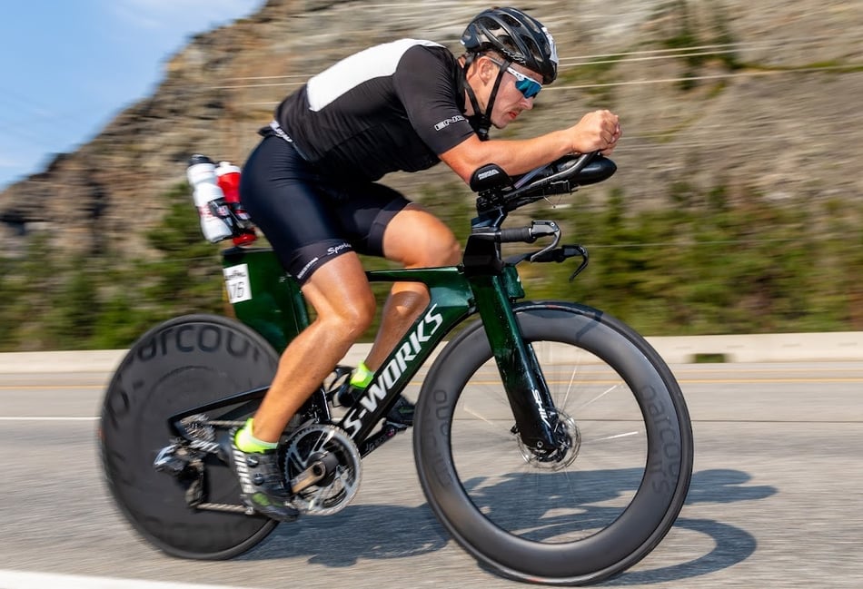 <p>George Hellyer in action at the 2024 Ultraman Canada</p>
