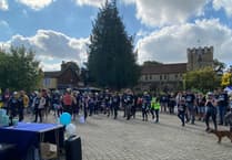 Petersfield turns blue as hundreds of people participate in March for Men with Kev