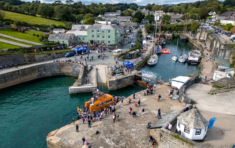 The visit of the all-weather Fowey Lifeboat was the highlight of the day. Picture: Paul Williams