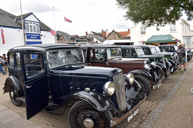 Vintage cars line up for inspection during the Forties weekend in Watchet. PHOTO: Peter Mather.