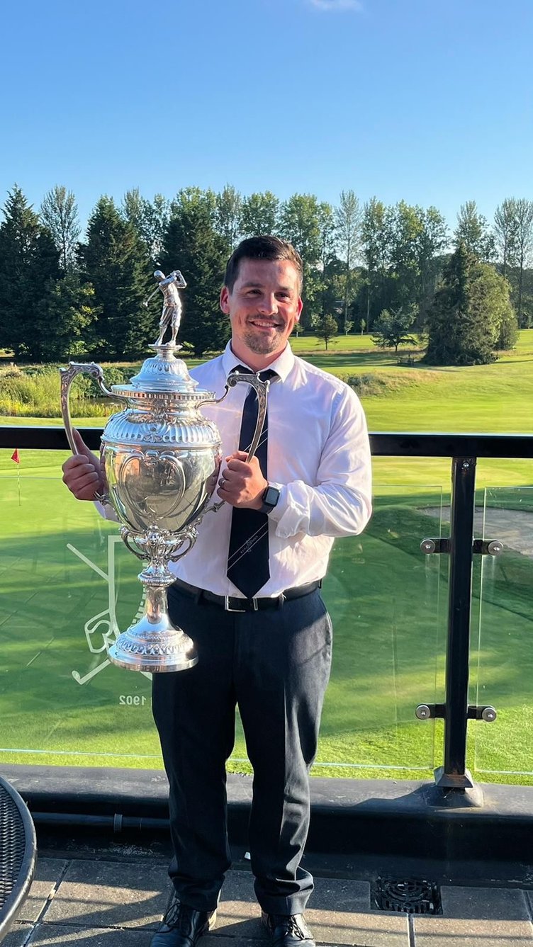 Dave Barrett with the Dupree Challenge trophy, Rowlands Castle, August 10th 2024.