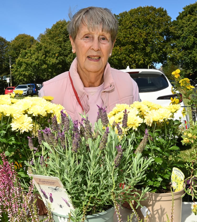 On the ever popular plant stall is Sandy (Picture: Adrian Jasper)