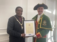 Town Crier awards special gift to the council during meeting