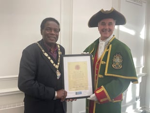 Town Crier awards special gift to the council during meeting