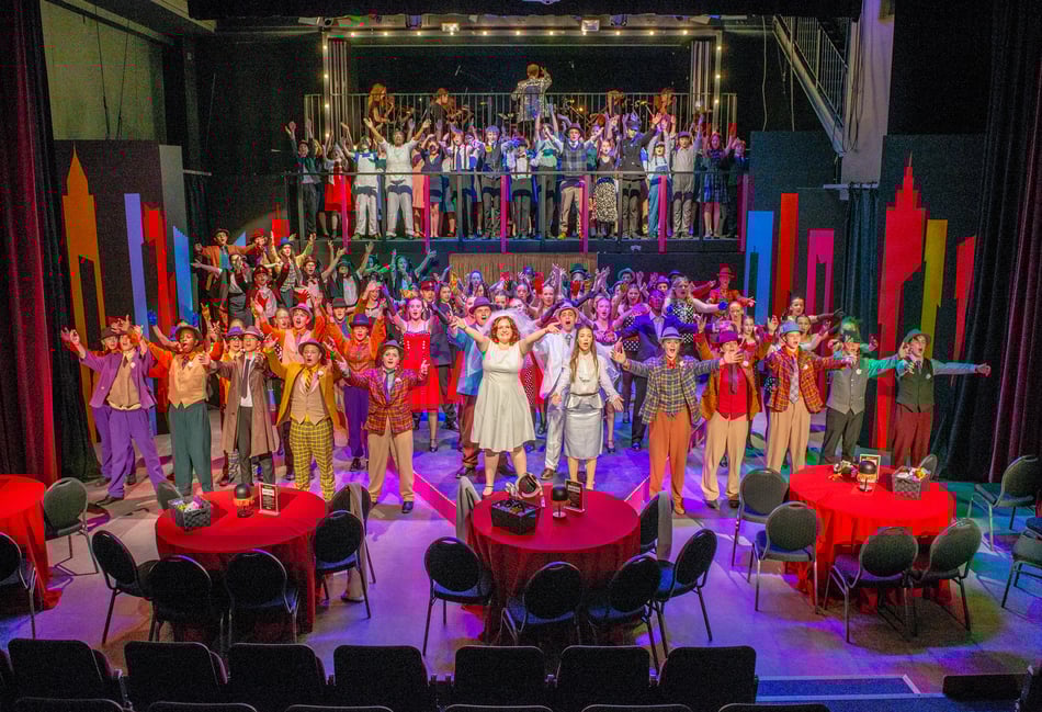 <p>The climax of Weydon School's production of Guys and Dolls</p>