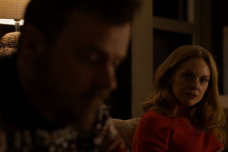 Oliver Maltman as Harry and Christina Cole as Chloe in THE DEAD OF WINTER