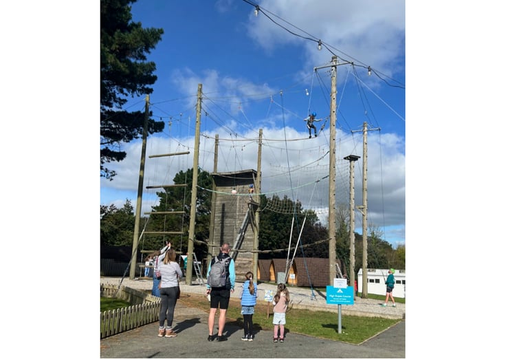Those feeling brave could take on the high ropes during the adventure festival.