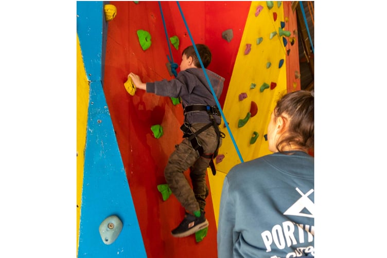 Those taking part in the day could tackle the climbing wall.