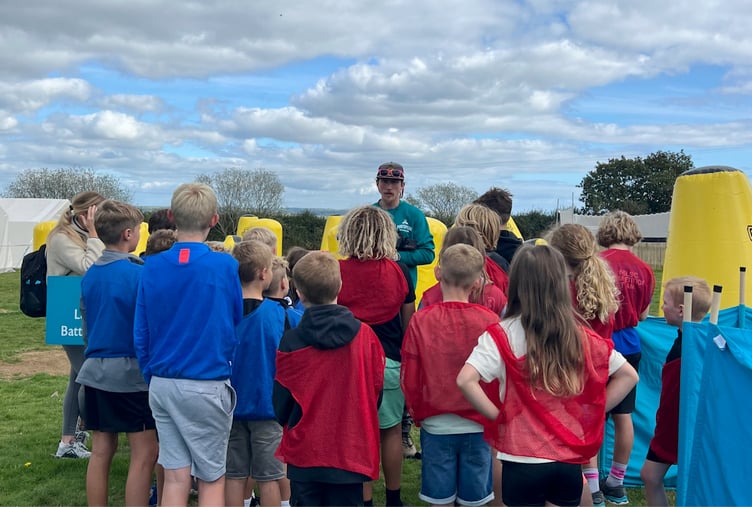 Youngsters about to take part in a laser tag session.