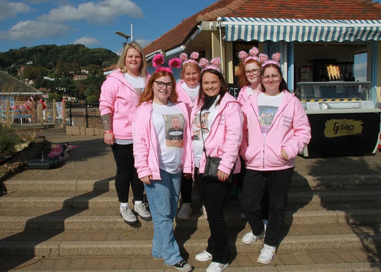 Looking pretty in pink for a cancer charity fund-raising weekend at the Jubilee Cafe, Minehead. PHOTO: George Ody.