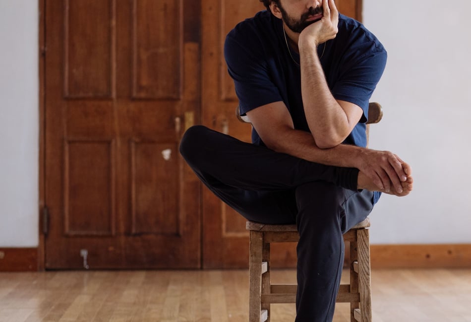 <p>Sharif Afifi in rehearsals for Paradise Lost (Photo: Zoe Manders)</p>