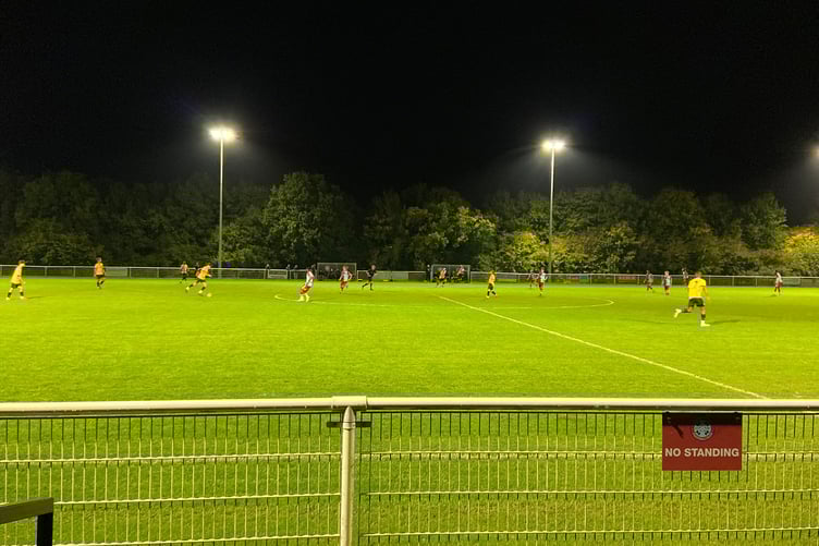 Action from Badshot Lea's Surrey Senior Cup tie against Abbey Rangers