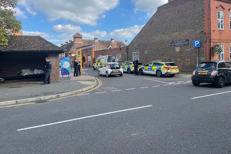 Police arrest a man on suspicion of threats to kill on Friday October 4