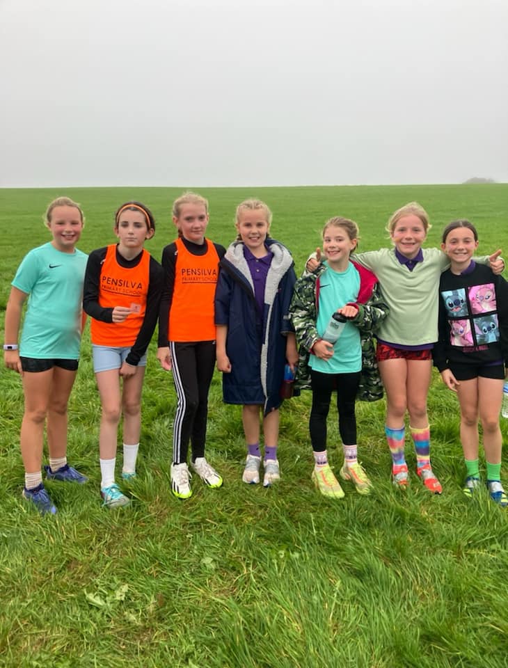 City of Plymouth Athletics Club U11 girls, all competing for their schools and demonstrating friendship through sport